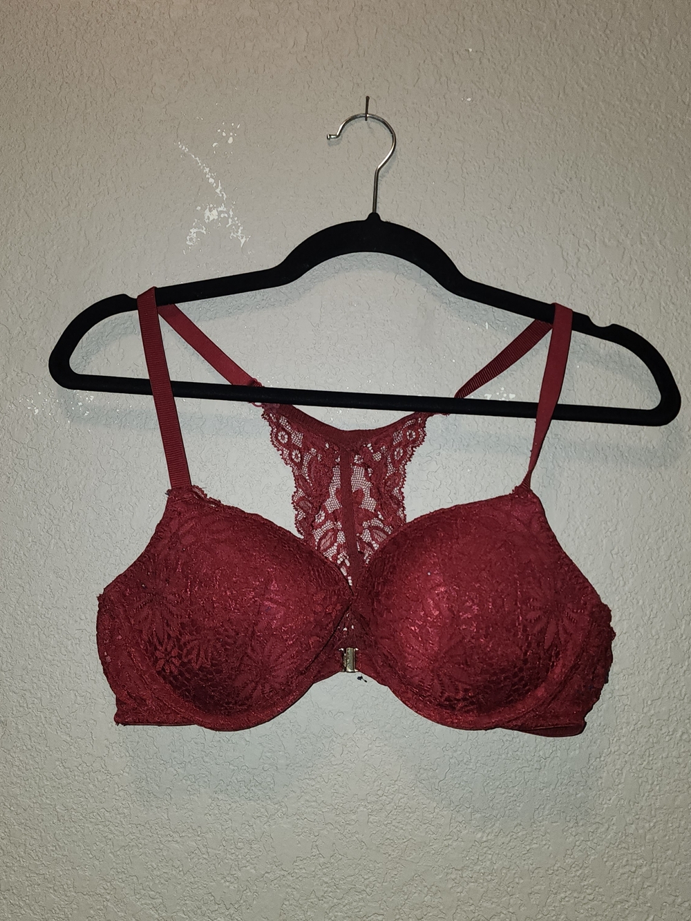 Auden Lace Racerback Push-Up Bra | Burgundy | 36B